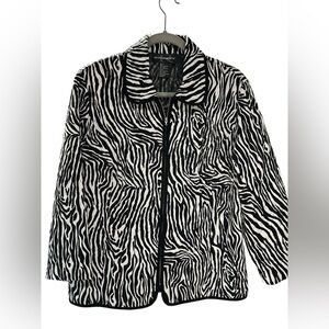 Requirements Monochrome Zebra Pattern Jacket